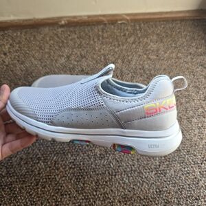 Skechers Kids' Light Gray Slip-On Sneakers